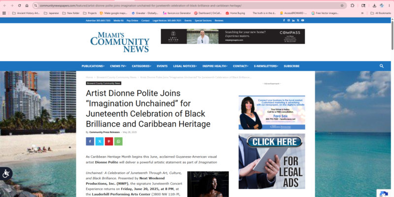 Artist Dionne Polite Joins “Imagination Unchained” for Juneteenth Celebration of Black Brilliance and Caribbean Heritage