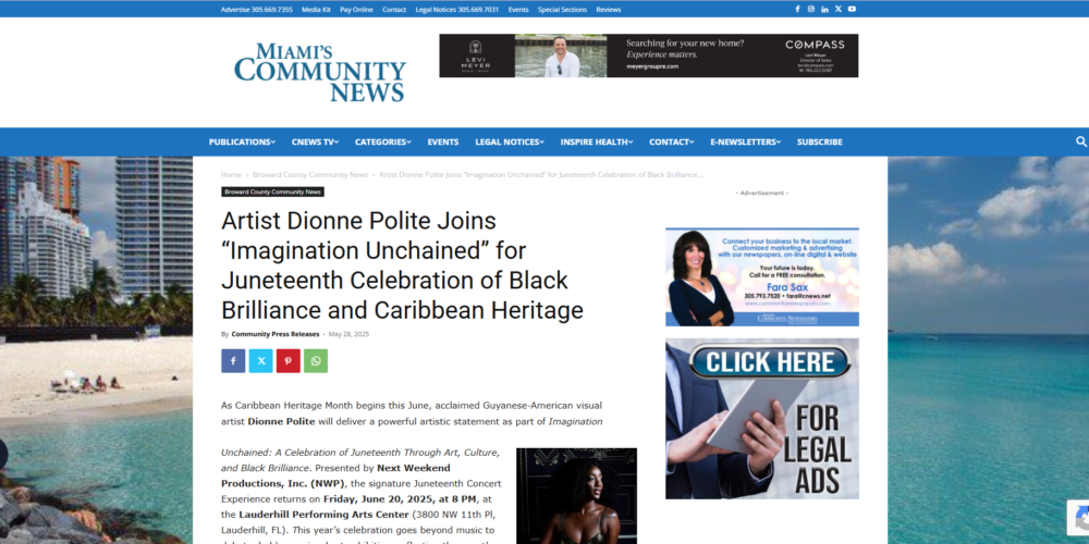 Artist Dionne Polite Joins “Imagination Unchained” for Juneteenth Celebration of Black Brilliance and Caribbean Heritage
