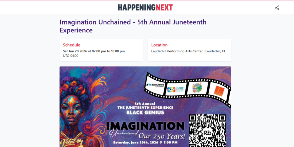 Happening Next - Imagination Unchained - 5th Annual Juneteenth Experience