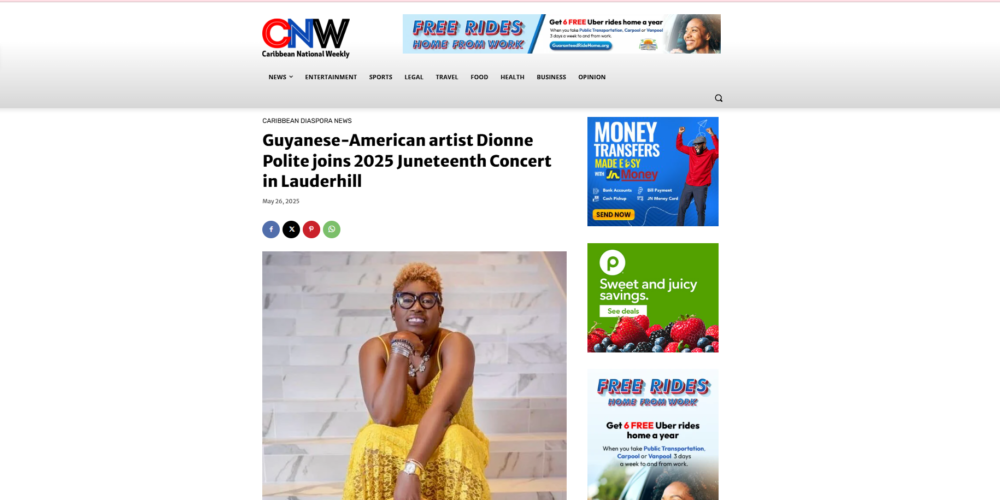 https://www.caribbeannationalweekly.com/community-news/guyanese-american-artist-dionne-polite-joins-2025-juneteenth-concert-in-lauderhil/