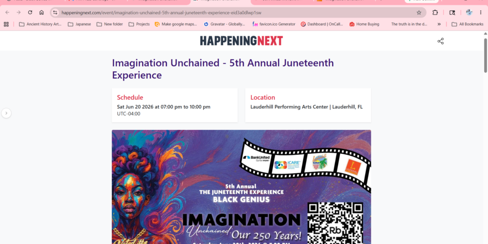 Happening Next - Imagination Unchained - 5th Annual Juneteenth Experience