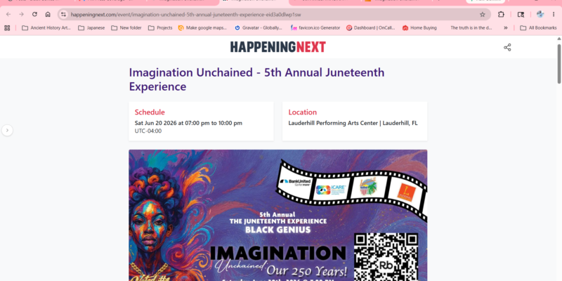 Happening Next - Imagination Unchained - 5th Annual Juneteenth Experience