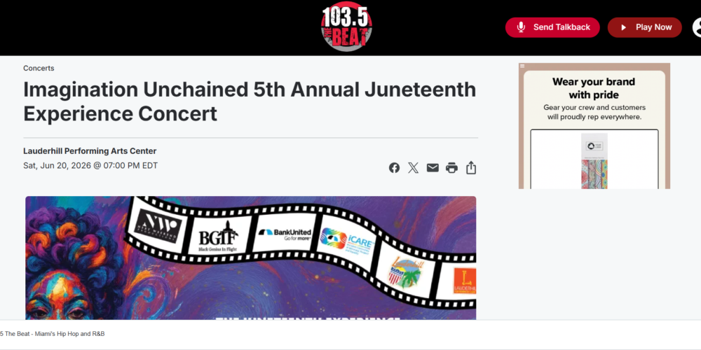 Concerts Imagination Unchained 5th Annual Juneteenth Experience Concert